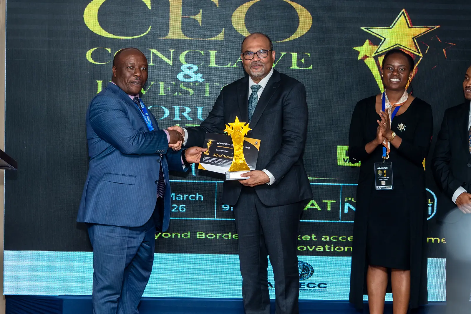 Leadership Vanguard Awards moment