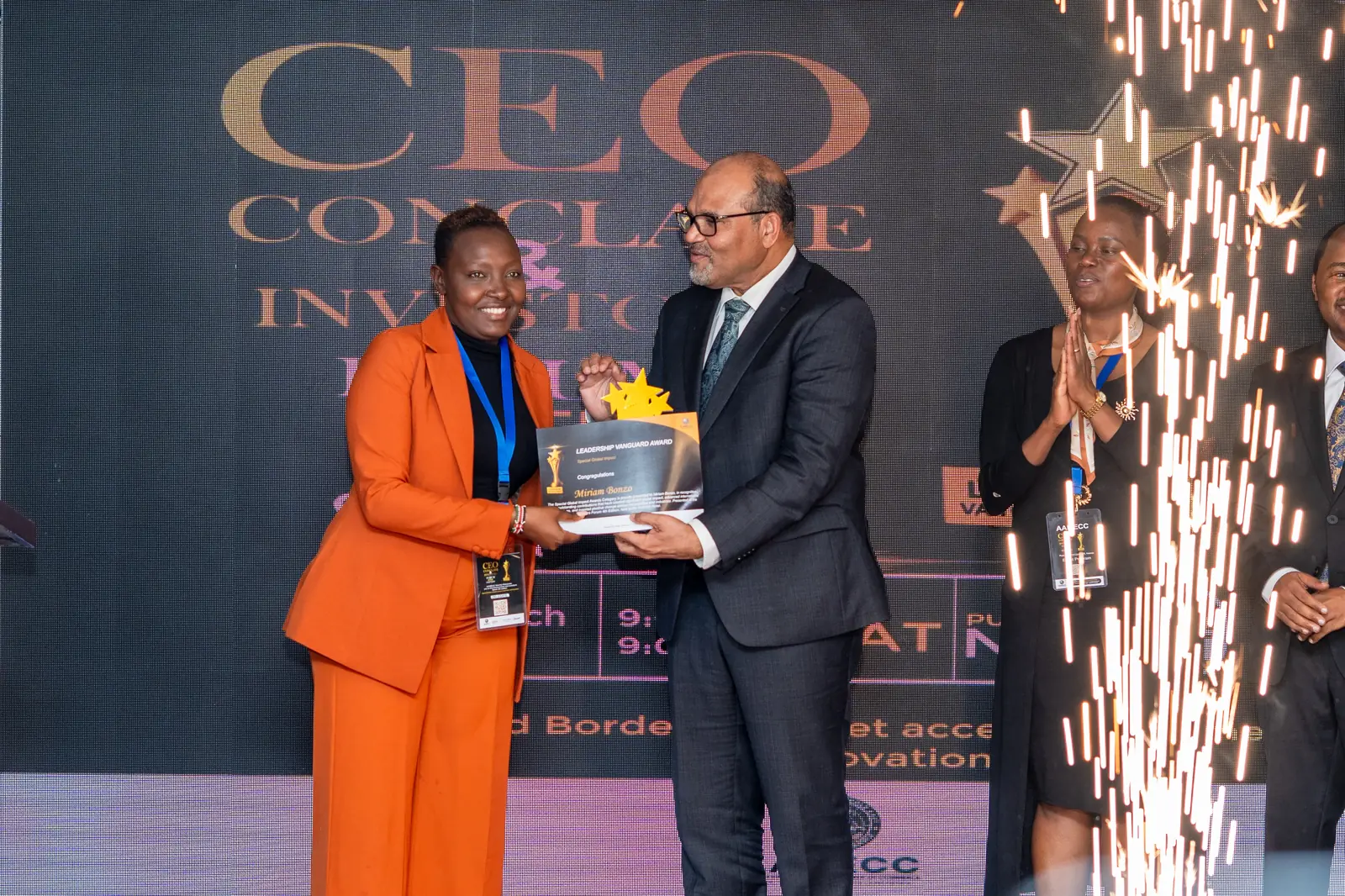 Leadership Vanguard Awards moment