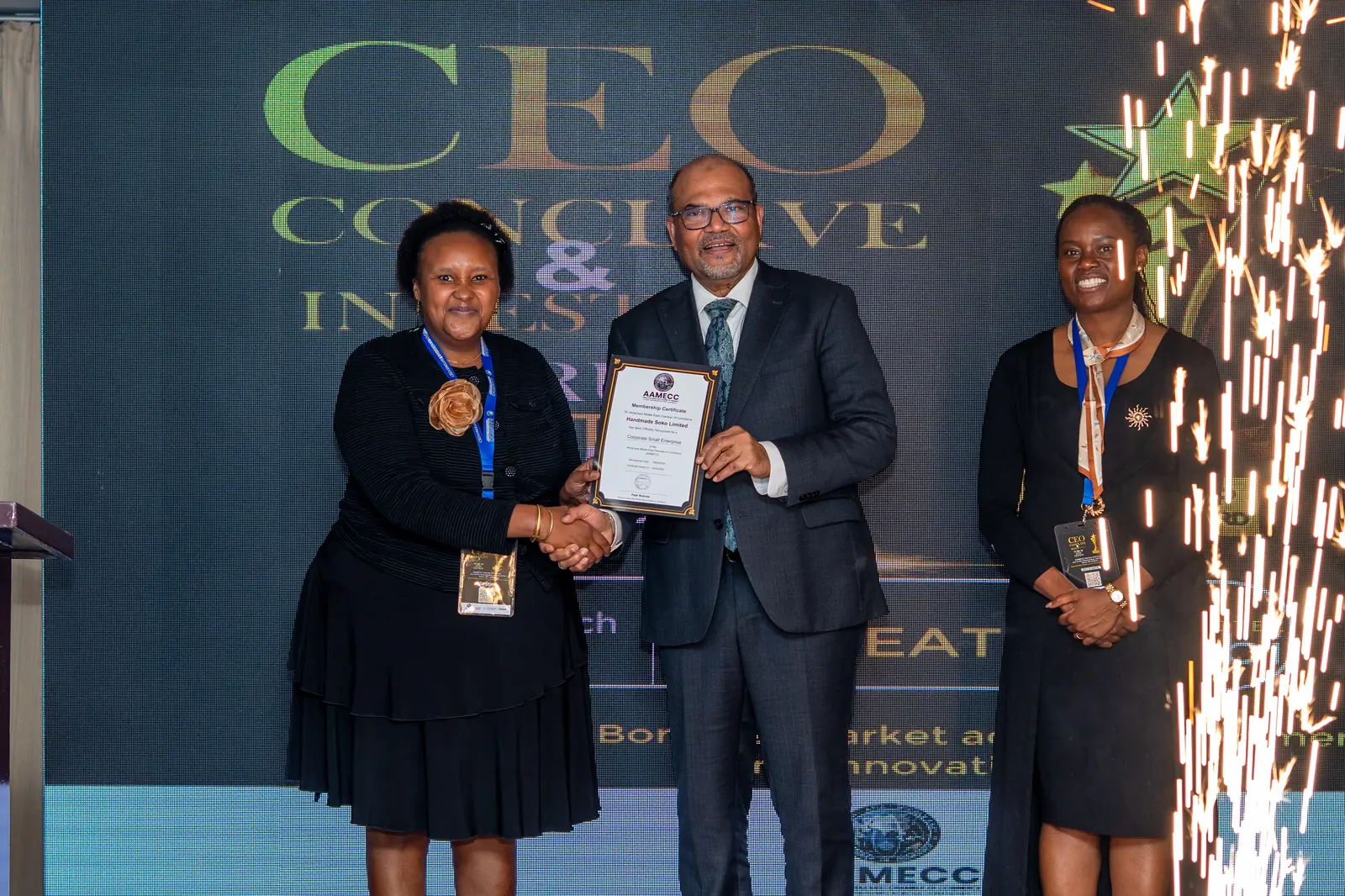Leadership Vanguard Awards moment