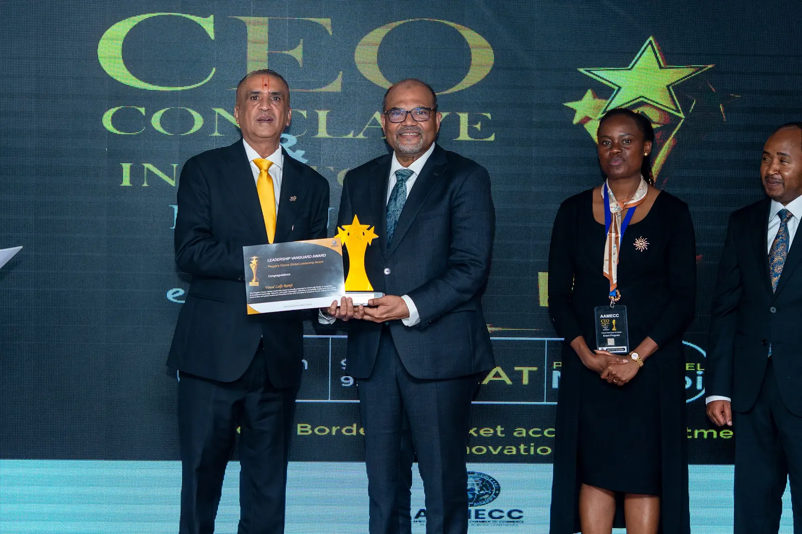 Leadership Vanguard Awards moment